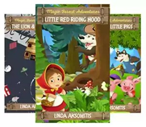 Covers of three easy to read fairy tale and fable ebook retellings set in the old west. 