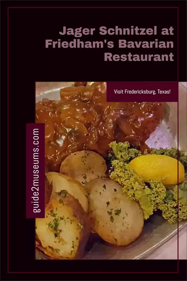 Try some Jager Schnitzel at Friedham's Bavarian Restaurant | #foodie #Fredericksburg #Texas #travel #Germanfood #Bavarianfood 