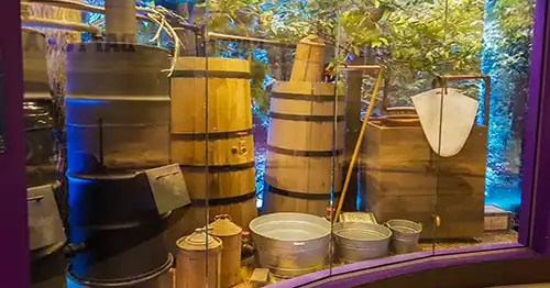 Junior Johnson's still for brewing homebrew alcohol