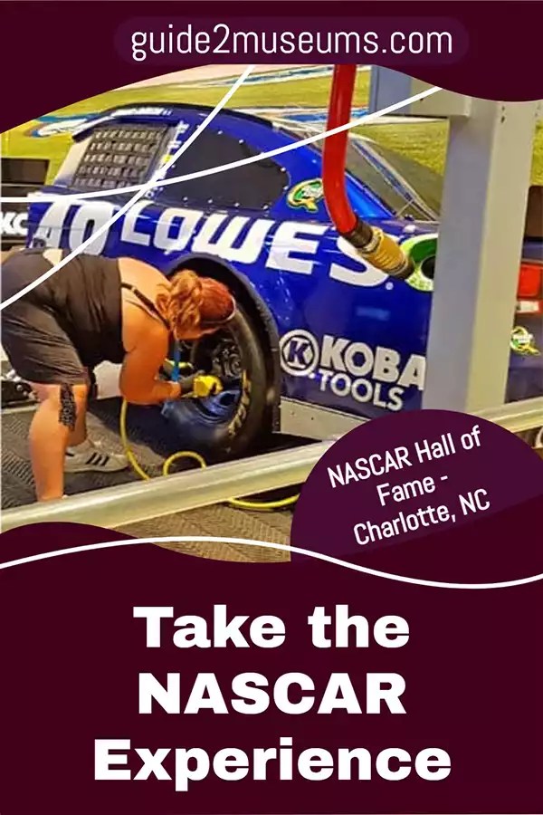 Woman taking the pit crew challenge