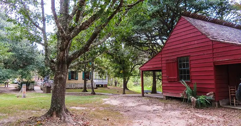 Buildings in Vermilionville Historic Village.