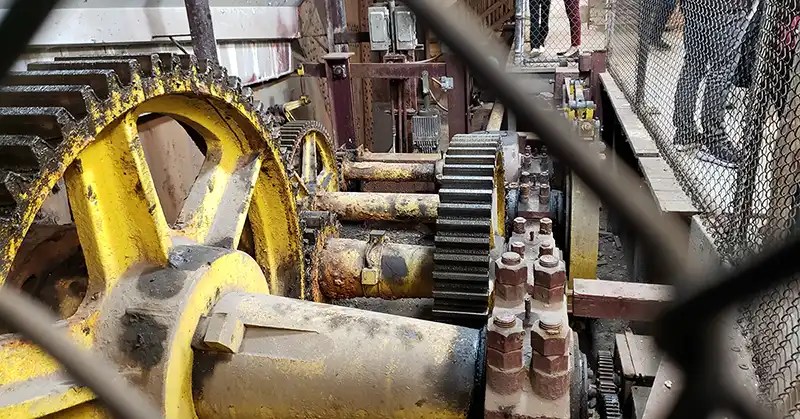 Gears on the DuSable Bridge at the McCormick Bridgehouse Museum
