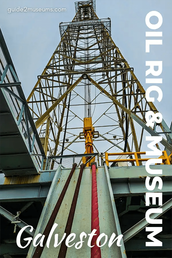 Looking up at the derrick on the Ocean Star Oil Rig & Museum | #Galveston #Texas #museums #oildrilling #energy #travel