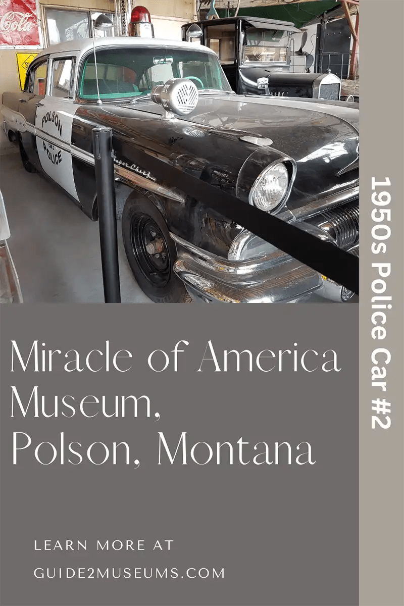 1950s police car at the Miracle of America Museum in Polson, Montana | #montana #travel #museums #americana 