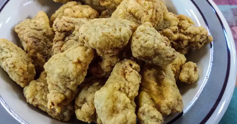 Alligator bites on a plate