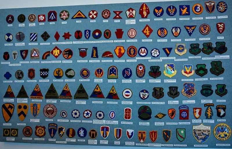 Mounted display of military insignia