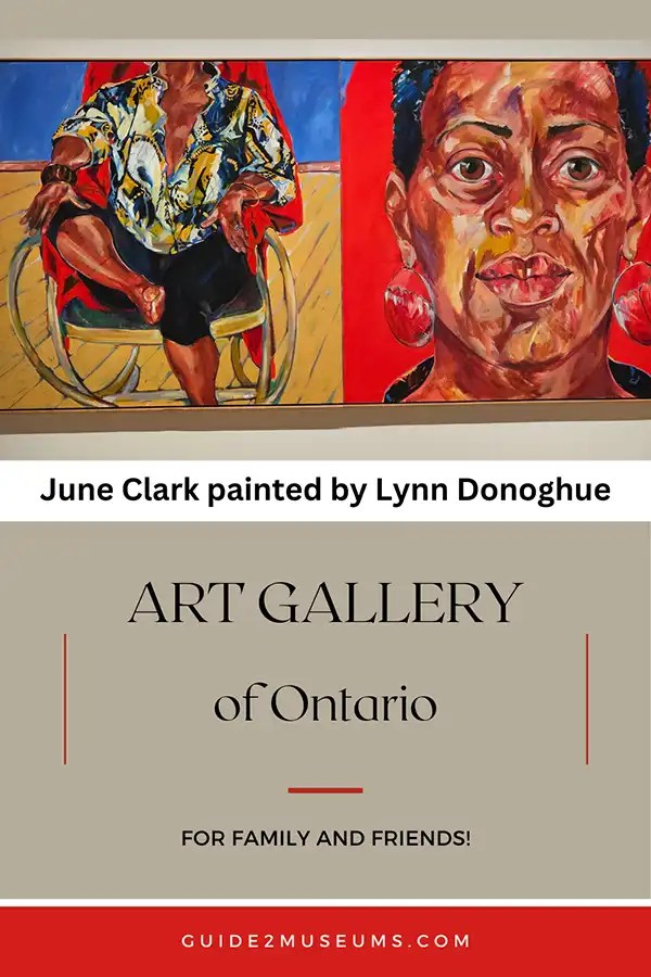 Painting of June Clark done by artist, Lynn Donoghue, in the Art Gallery of Ontario. | #art | travel | #museums