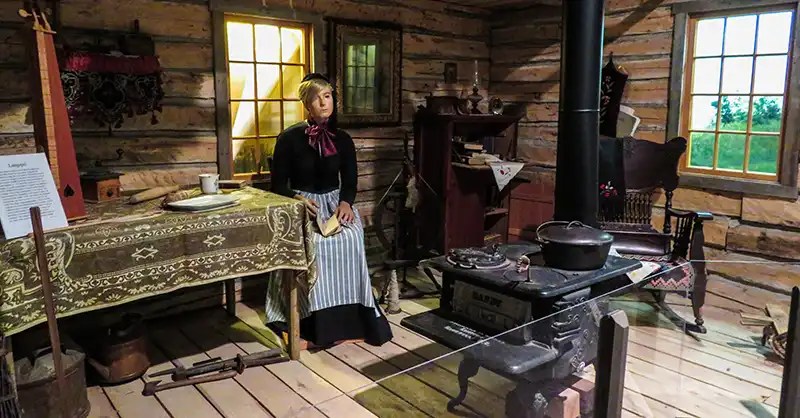 Inside an Icelandic cabin. 