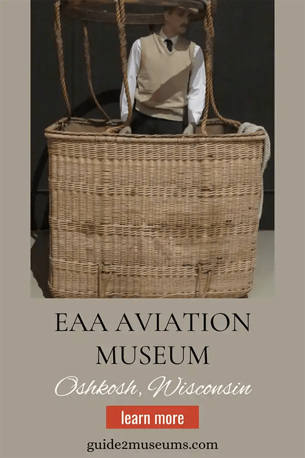 Model of the basket of an early balloon in the Oshkosh airplane museum | museums | Wisconsin | airplanes | ballooning |  