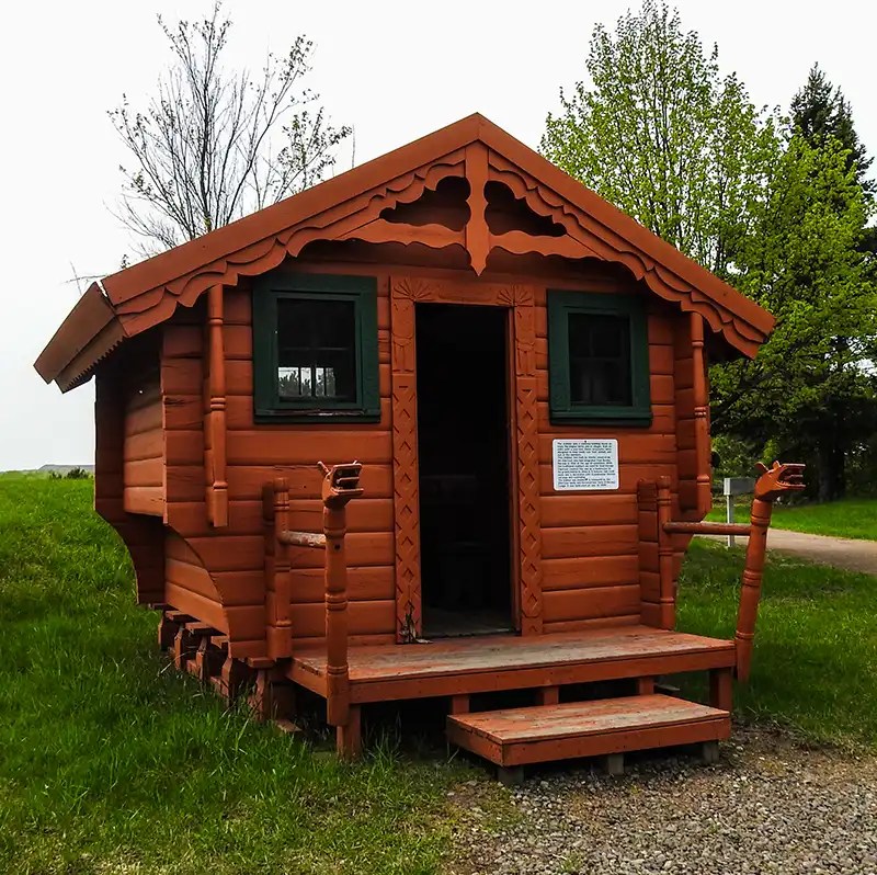Stabbur at the Minnesota Discovery Center. 