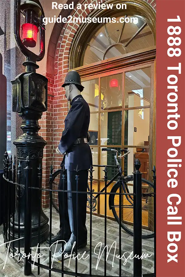 1888 Toronto Police call box in the Toronto Police Museum & Discover Centre in Toronto, Ontario. | museums | law enforcement | call box |