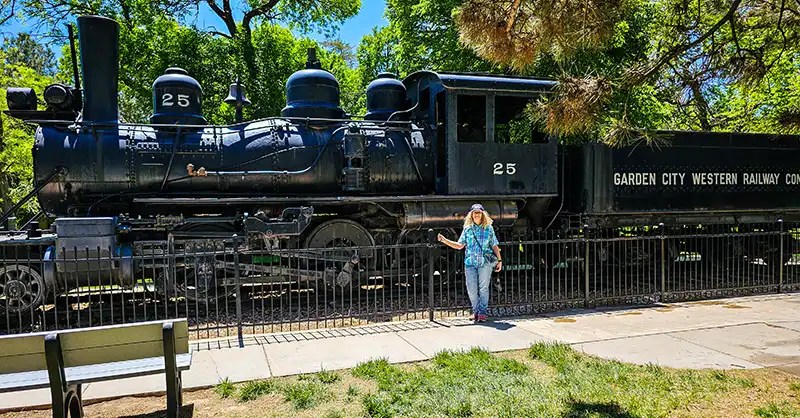 "Old Two bits" - the city's 50 ton steam locomotive.