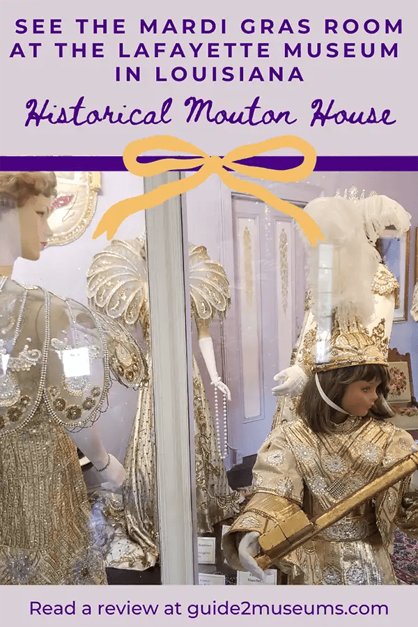 Mardi Gras costumes at the Lafayette Museum historical Mouton House in Lafayette, Louisiana | museums | travel | Louisiana
