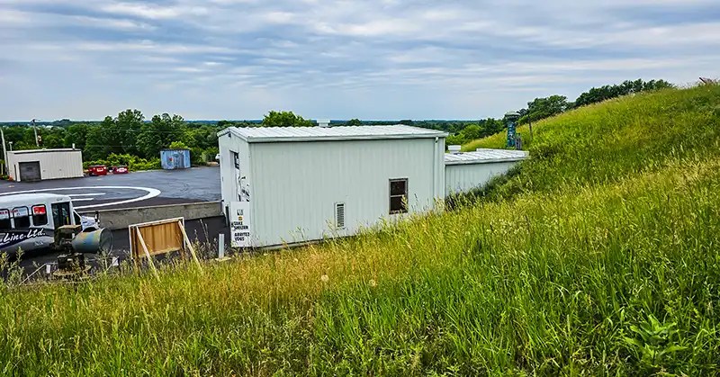 The unassuming entrance to the Diefenbunker leads into the underground complex.