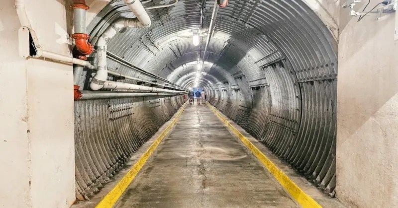 Blast tunnel at the Diefenbunker