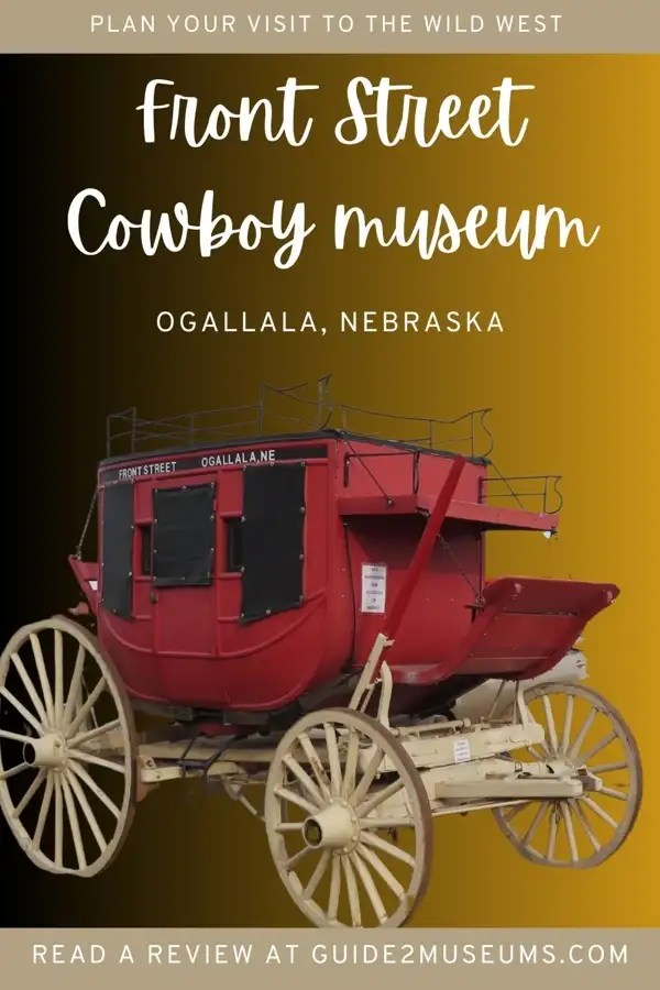 Stagecoach at the Front Street Cowboy Museum in Ogallala, Nebraska. 