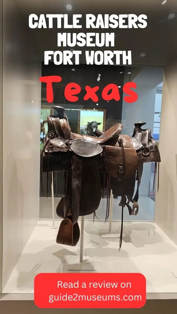 Historic saddle in the Cattle Raisers Museum in Fort Worth, Texas