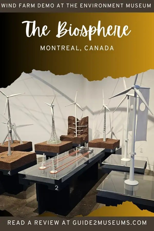 Wind farm demo at The Biosphere museum in Montreal, Quebec
