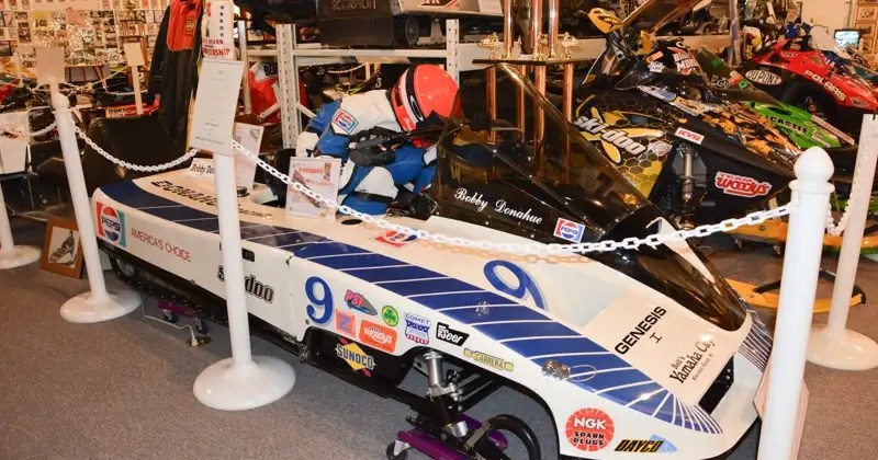 Racing sled driven by Bobby Donahue. 