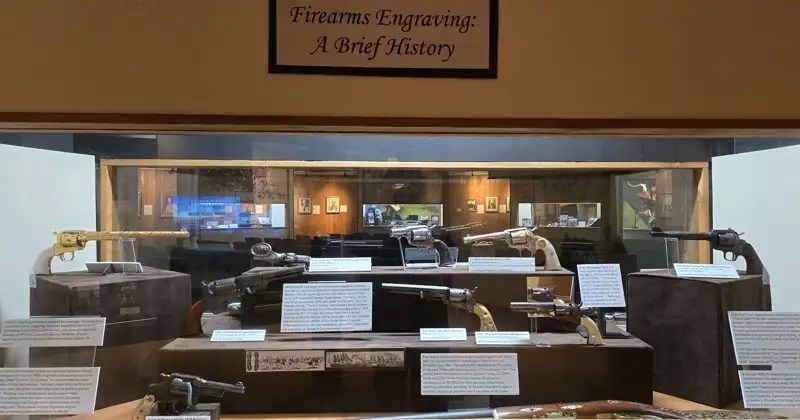 Display titled Firearms Engraving: A Brief History.