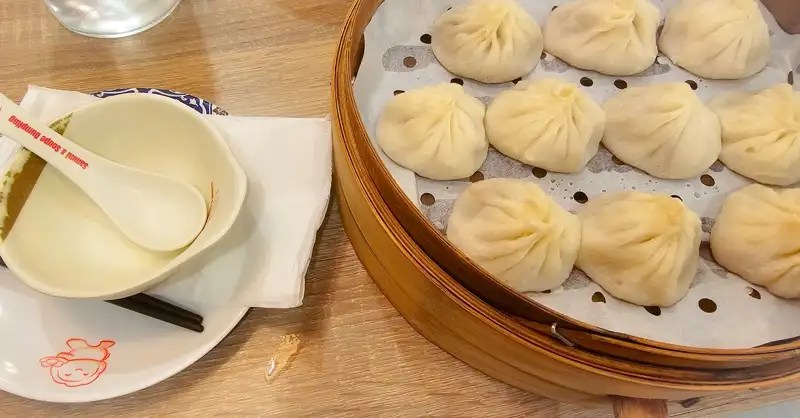 Soup Dumpling at Sammi & Dumpling in Montreal Chinatown.