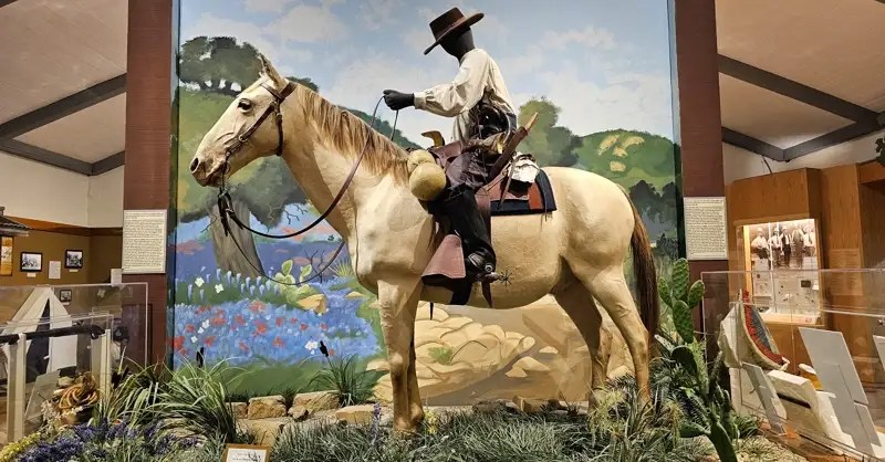 Texas Ranger at the entrance to the museum and Hall of Fame.