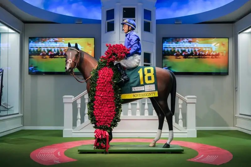 Racehorse, Sovereignty, statue.