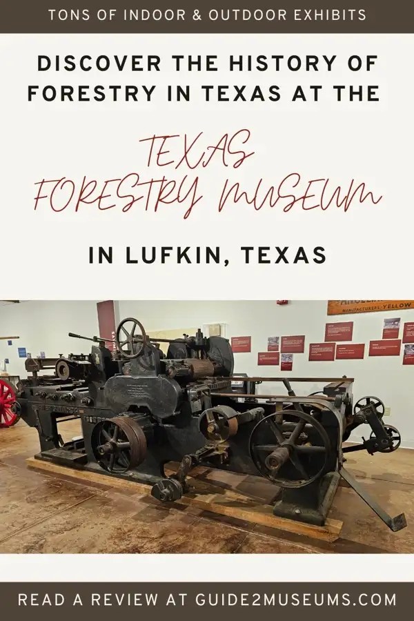 Sawmill equipment at the Texas Forestry Museum
