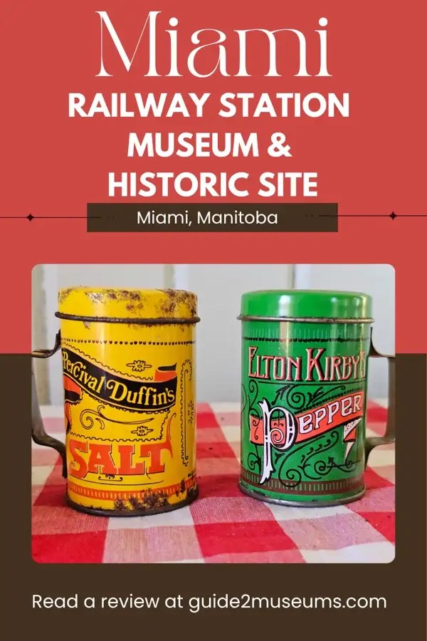 Salt and Pepper containers in the caboose at the Miami Railway Station museum