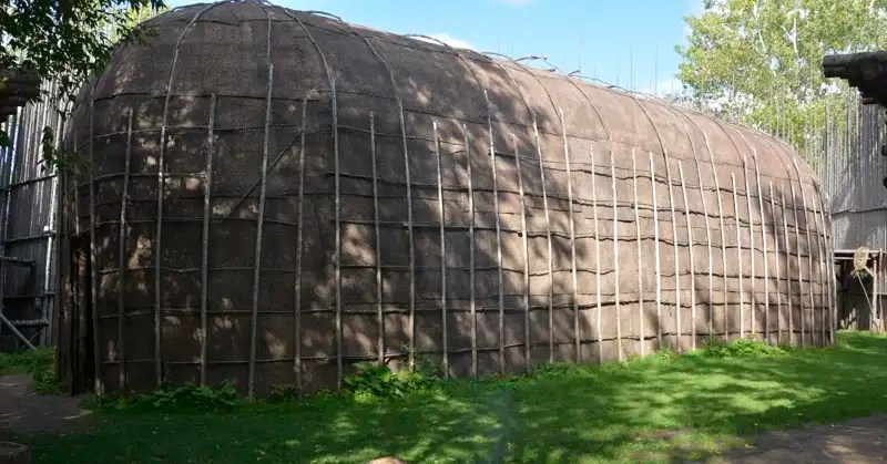 Huron-Wendat longhouse in Quebec.